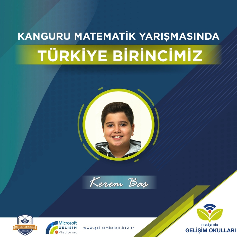 KANGURU MATEMATİK YARIŞMASINDA TÜRKİYE BİRİNCİMİZ 