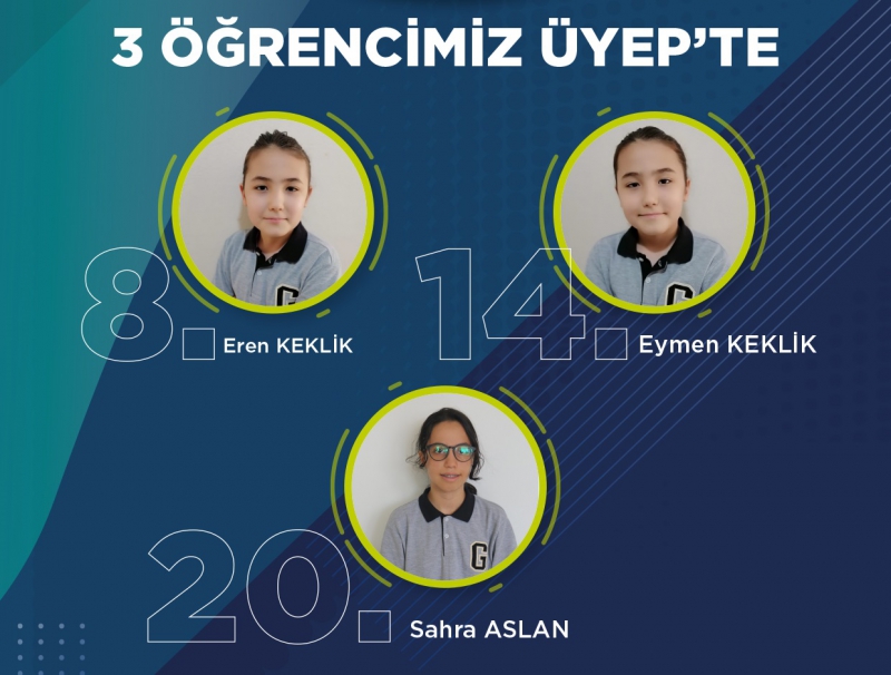ÜYEP`TE 3 ÖĞRENCİ