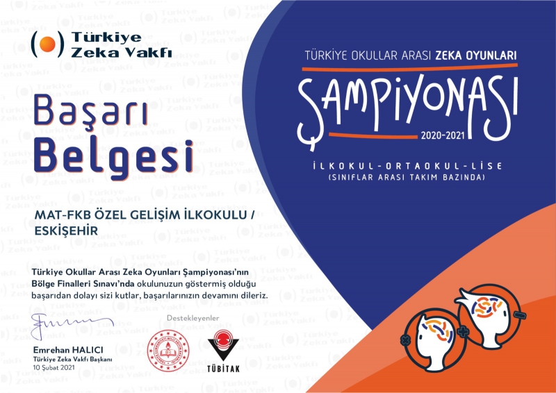 ZEKA OYUNLARI ŞAMPİYONASI TÜRKİYE FİNALLERİ`NDEYİZ