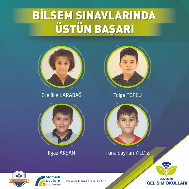 BİLSEM SINAVLARINDA ÜSTÜN BAŞARI