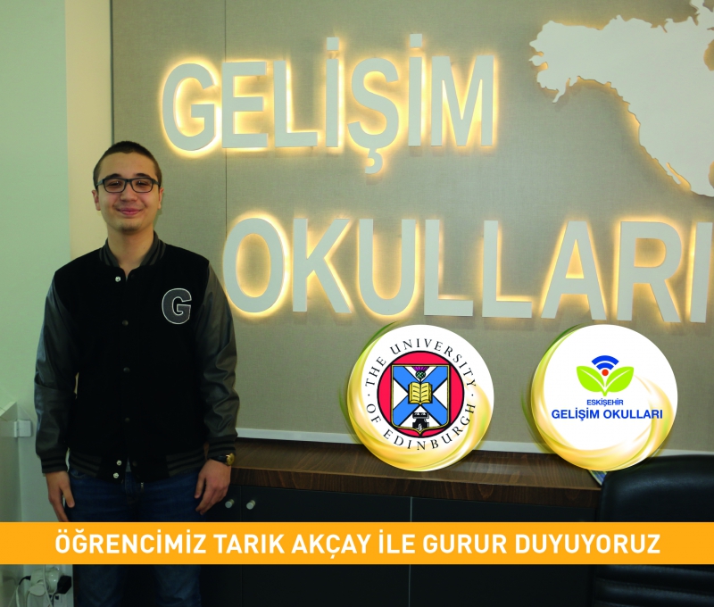 ÖĞRENCİMİZ TARIK AKÇAY İLE GURUR DUYUYORUZ