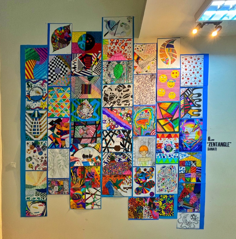 ORTAOKUL 6.SINIF ÖĞRENCİLERİMİZDEN “ZENTANGLE SANATI“